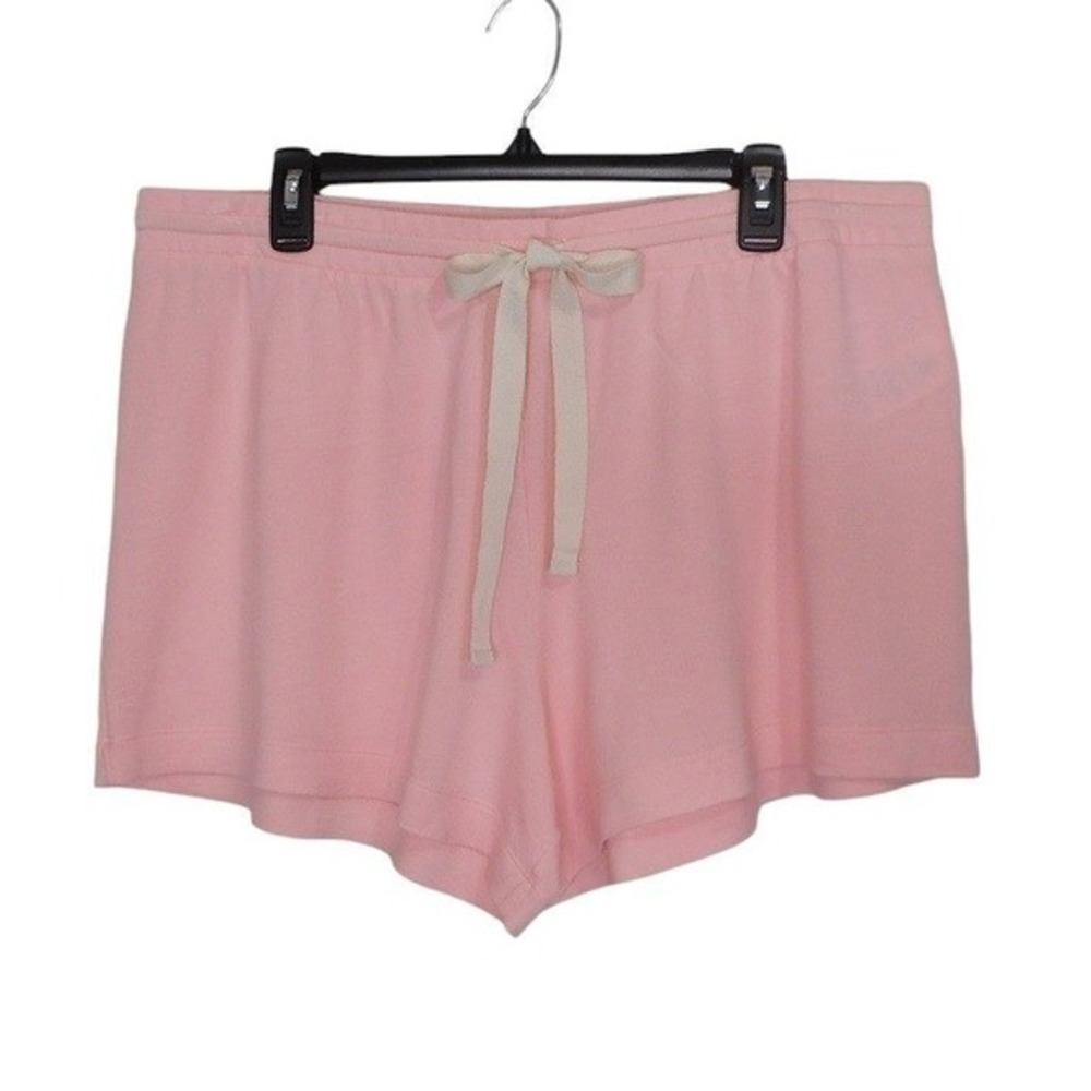 Amazon Essentials Womens Lounge Sleep Shorts XL Pink Terry Stretch Drawstring